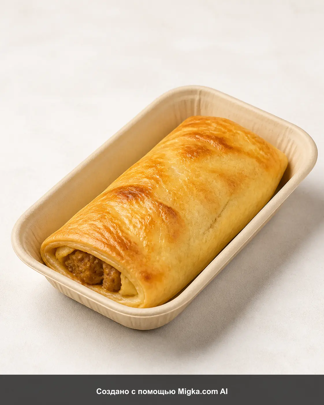 Бурек КЭ" с мясом 160г (Россия) — AI-студийное фото Migka.com