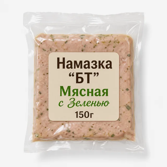 Намазка "БТ" Мясная с Зеленью 150г (Беларусь)