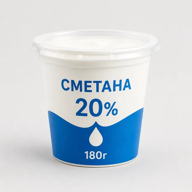 Сметана "Ясь Белоус" 20% 180г (Беларусь)