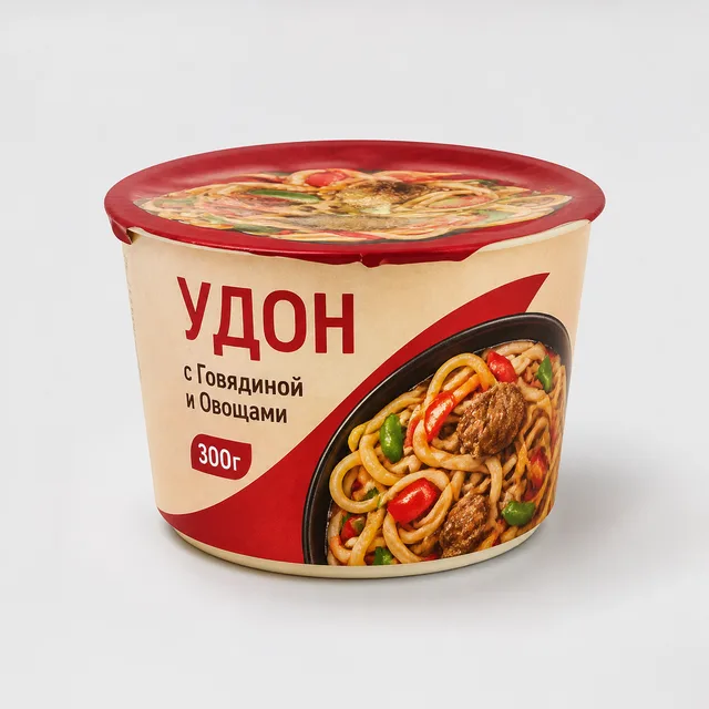 Удон " Главобед"  с Говядиной и Овощами 300г