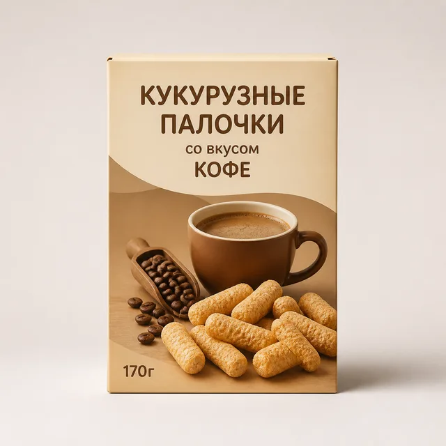 Кукурузные палочки со вкусом кофе 170г (Россия)