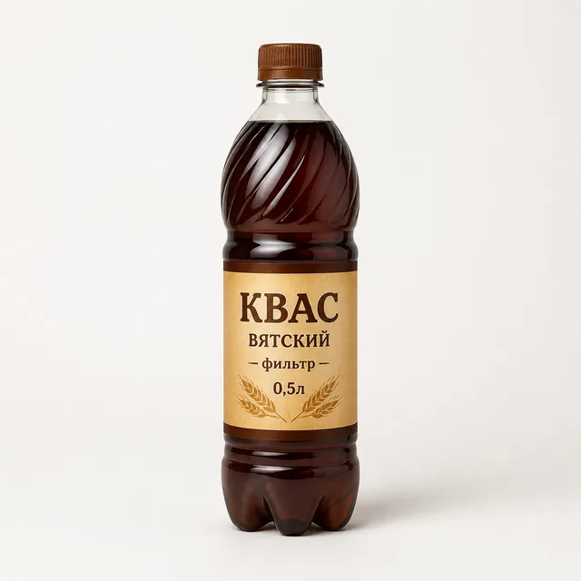 Квас "Вятский" фильтр 0,5л ПЭТ (Россия)