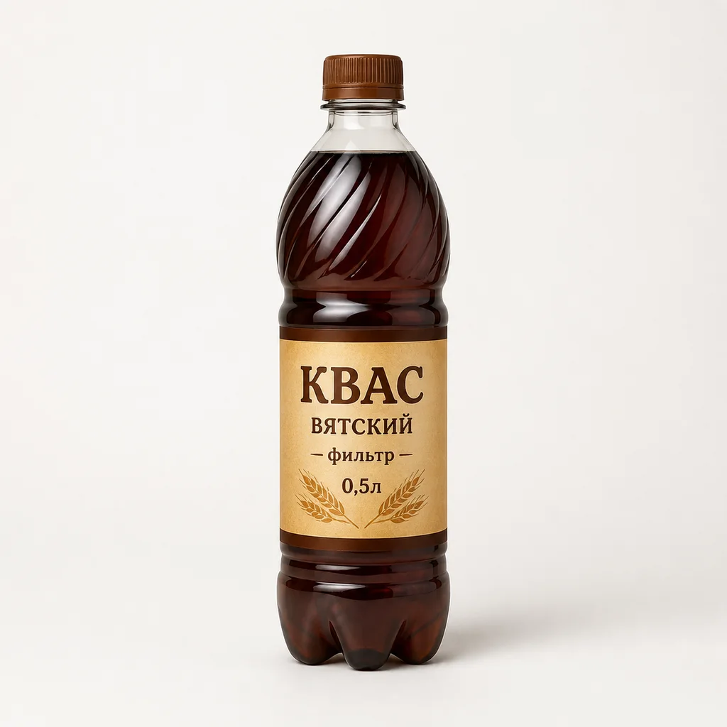 Квас "Вятский" фильтр 0,5л ПЭТ (Россия)