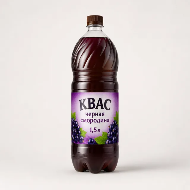 Квас "Вятский черная смородина" 1,5л ПЭТ (Россия)