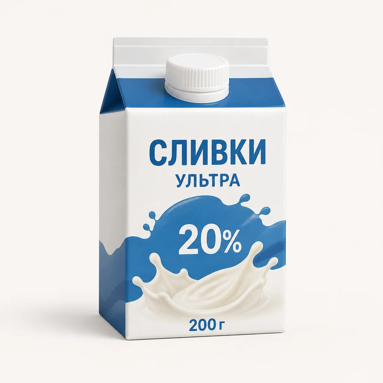 AI-иллюстрация Migka AI — Сливки ультра "Иван Поддубный" 200г 20% (Россия)
