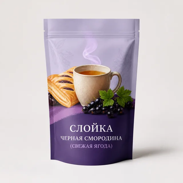 Слойка черная смородина (свежая ягода)