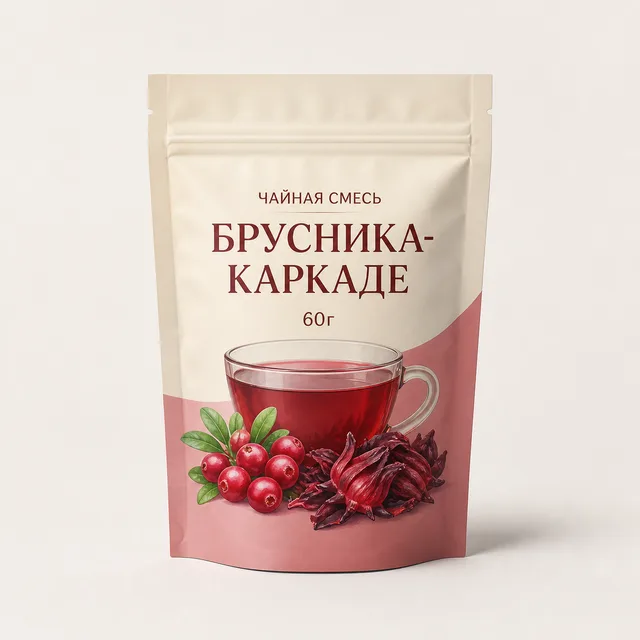 Чайная смесь "Брусника-каркаде" 60г (Россия)