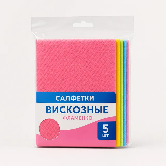 Салфетки BIG City вискозные Фламенко 5 шт
