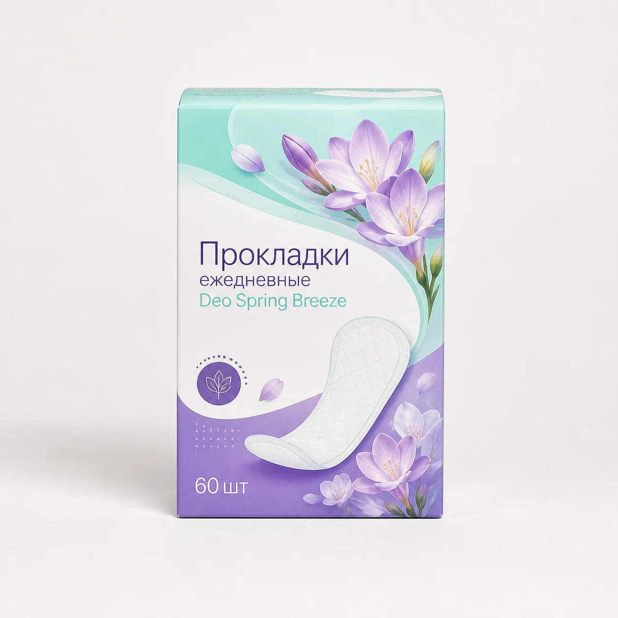AI-иллюстрация Migka AI — Прокладки Discreet ежедн Deo Spring Breeze 60 шт