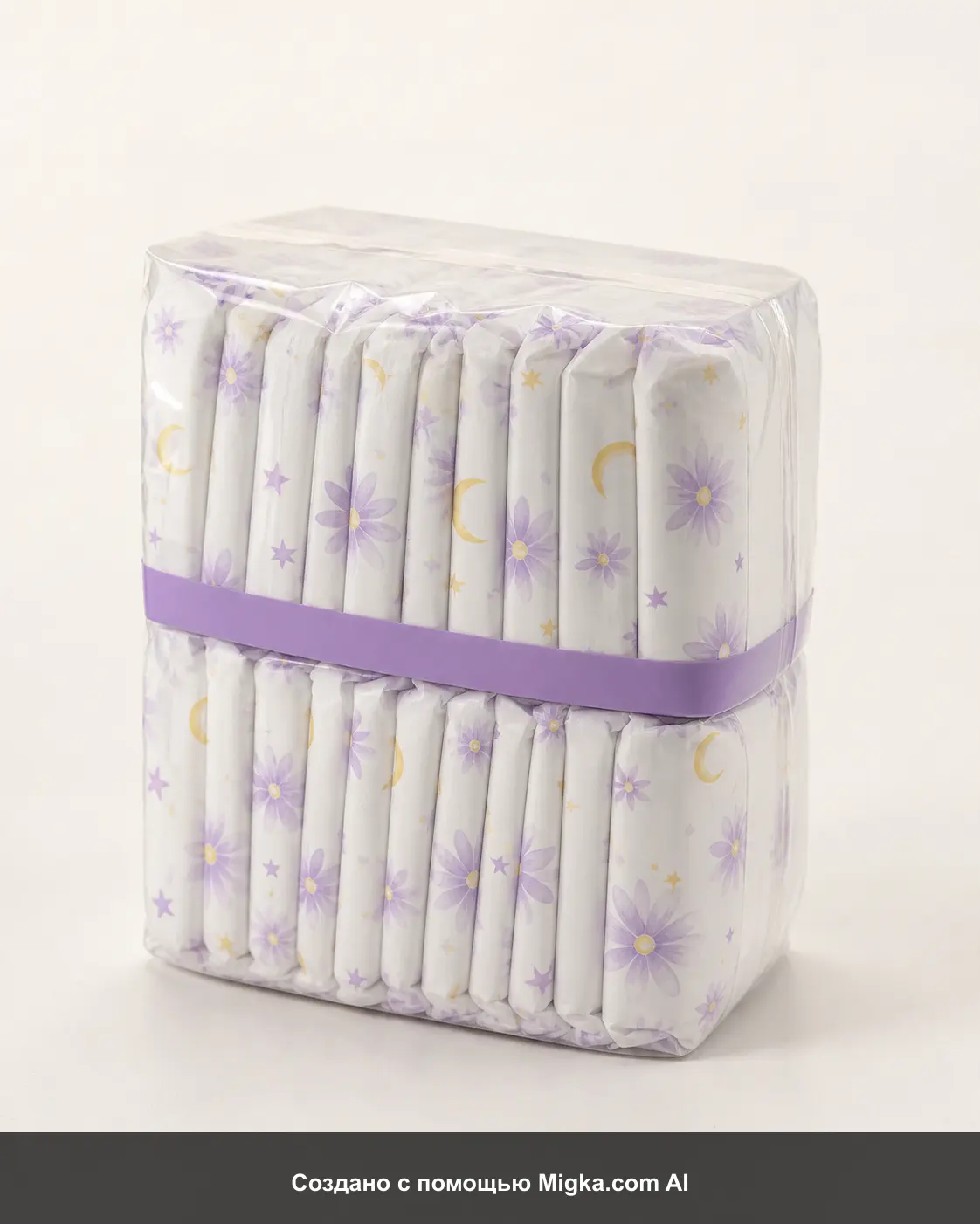 AI-визуализация: NATURELLA Ultra Женские гигиенические прокладки ароматизированные Camomile Night Duo 14шт ПрепакКор. Создано с помощью Migka.com AI