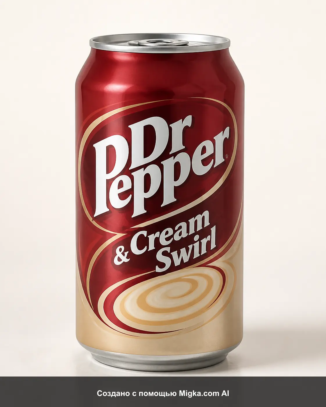 AI-визуализация: [M]Напиток газированный Др Пеппер Крем Свирл (DR PEPPER Cream Swirl), 330мл (12). Создано с помощью Migka.com AI